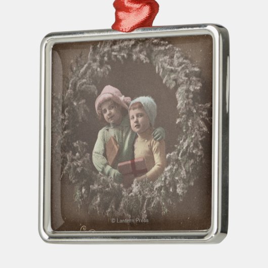 Kleinkinder in Armclasp Silbernes Ornament (Links)