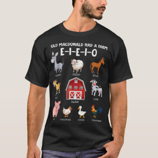 Kleinkinder in landwirtschaftlichen Tieren Alte Ma T-Shirt