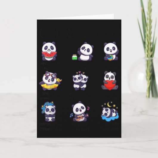 Kleinkinder Jungen Mädchen Gott sagt bin süß Panda Karte (Vorderseite)