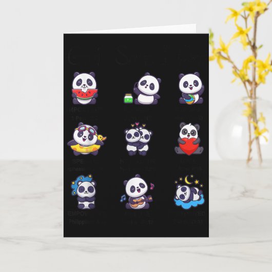 Kleinkinder Jungen Mädchen Gott sagt bin süß Panda Karte (Gelbe Blume)