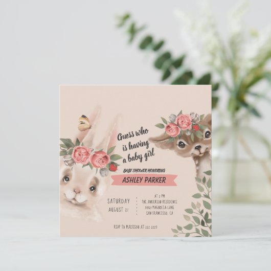 Kleinkinder mit Einladung von Blume (Stehend Vorderseite)