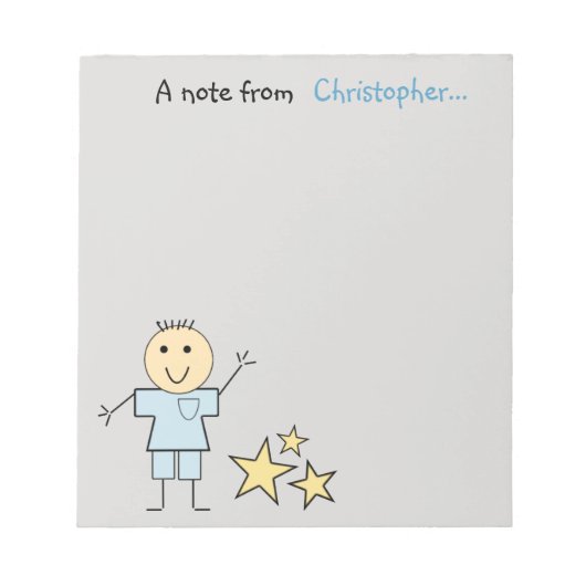 Kleinkinder mit Sternen Notizblock (Vorderseite)