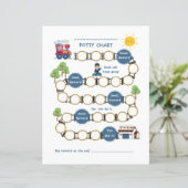 Kleinkinder Papierblatt-Taschendiagramm mit Zug (Stehend Vorderseite)