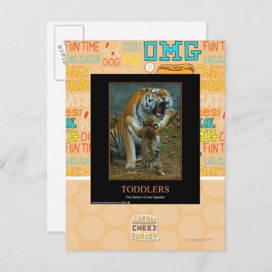 Kleinkinder Postkarte (Vorne/Hinten)