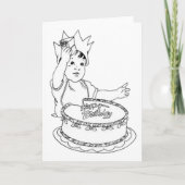 Kleinkinder Spaß DIY Farbe am Geburtstag Karte (Vorderseite)