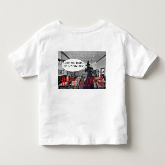 Kleinkinder-Tee glücklich Hexenkatze Kleinkind T-shirt (Rückseite)