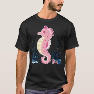 Kleinkinder Tiergeschenk Niedliches Seepferd T-Shirt