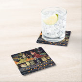 Kleinkinder und Orangen Rechteckiger Pappuntersetzer (Vor Ort)