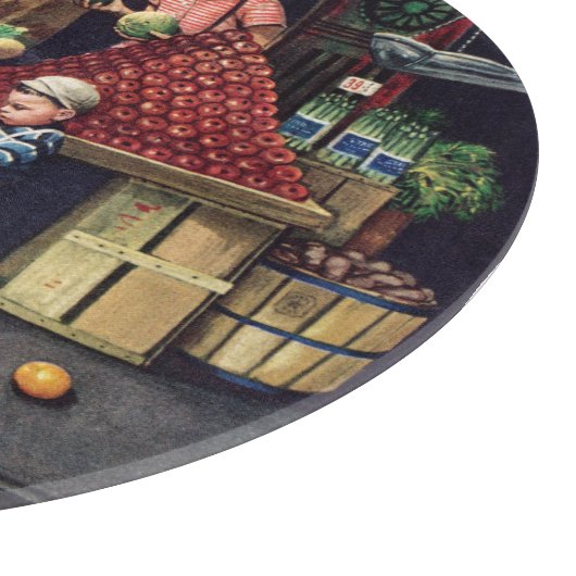 Kleinkinder und Orangen Schneidebrett (Ecke)