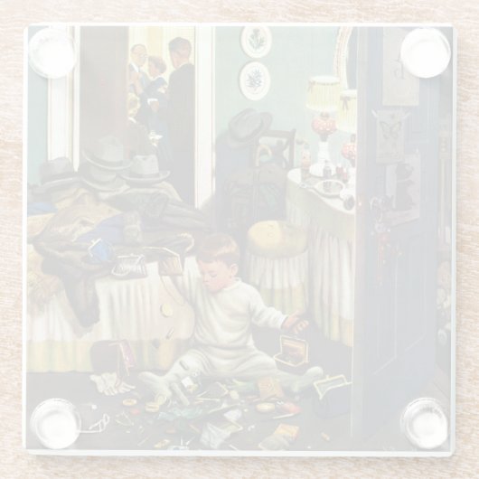 Kleinkinderlebewesen Glasuntersetzer (Rückseite)