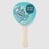 Kleinkindermonster-benutzerdefinierte Texthandvent Fächer (Rückseite)