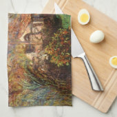 Kleinlandwirt in Bordighera von Claude Monet Geschirrtuch (Viertel Falte)