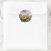 Kleinlandwirt in Bordighera von Claude Monet Runder Aufkleber (Tasche)