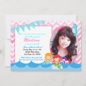 Kleinmädchen Geburtstagsfeier Einladung (Vorderseite)