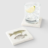 Kleinmäuliger Bass und Crappie Untersetzer (Seitenansicht)