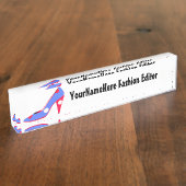 Kleinmode-Schuh-Entwurf Namensplakette (Seite)