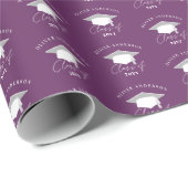 Kleinmodern mit Spreizung purple class of graduati Geschenkpapier (Rolleneckpunkt)