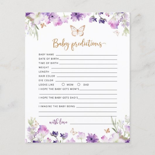 Kleinschmetterling-lila Goldbaby-Vorhersagen (Vorderseite)