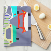 Kleinstadt-Autokino-Film-Geschirrtuch Geschirrtuch (Viertel Falte)