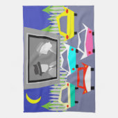 Kleinstadt-Autokino-Film-Geschirrtuch Geschirrtuch (Vertikal)