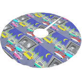 Kleinstadt-Autokino-Film-Weihnachtsbaum-Rock Polyester Weihnachtsbaumdecke (Schrägansicht)