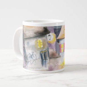 Kleinstadt nachts Jumbo-Tasse