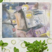 Kleinstadt nachts küchentuch (Gefaltet)