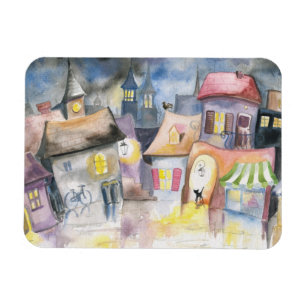 Kleinstadt nachts magnet