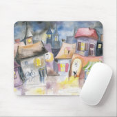 Kleinstadt nachts mousepad (Mit Mouse)