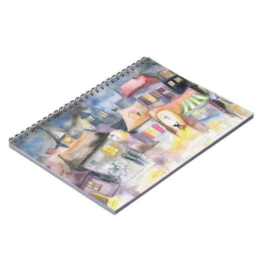 Kleinstadt nachts notizblock (Linke Seite)