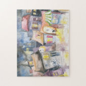 Kleinstadt nachts puzzle (Vertikal)