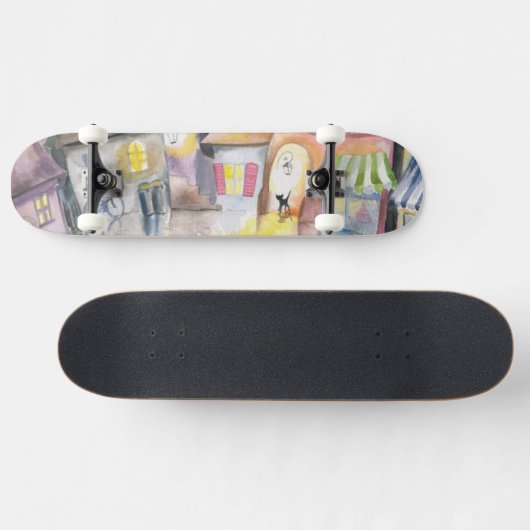 Kleinstadt nachts skateboard (Horizontal)