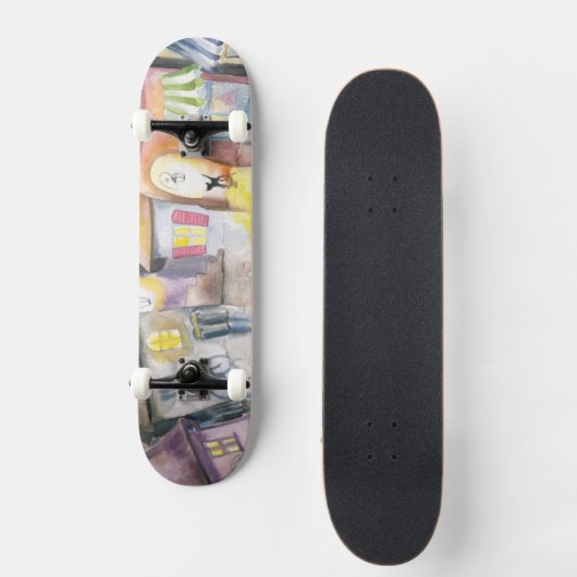 Kleinstadt nachts skateboard (Vorderseite)