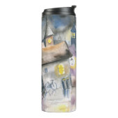 Kleinstadt nachts thermosbecher (Nach links gedreht)