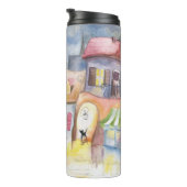 Kleinstadt nachts thermosbecher (Nach rechts gedreht)