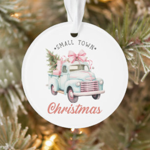 Kleinstadt Weihnachten Vintager LKW Nostalgie Ornament