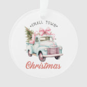 Kleinstadt Weihnachten Vintager LKW Nostalgie Ornament (Vorderseite)