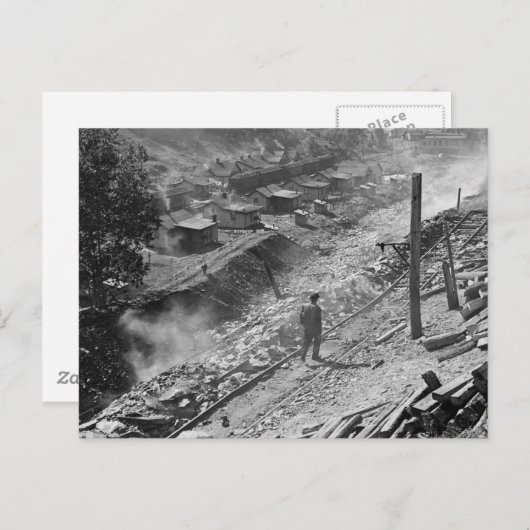 Kleinstadt WV: 1935 Postkarte (Vorne/Hinten)