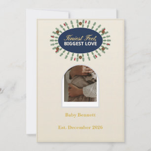 Kleinste Füße Größte Liebe Baby-Foto Feiertagskarte