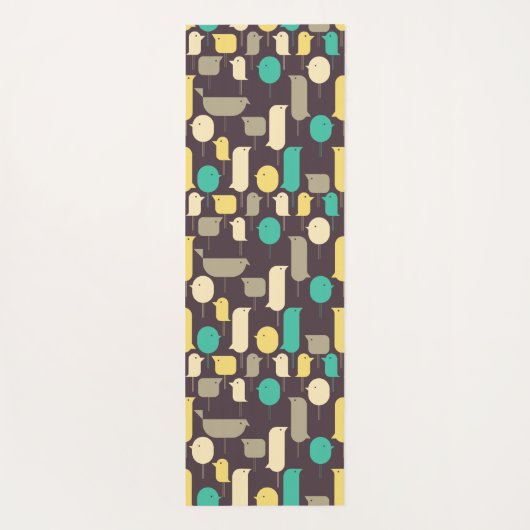 kleinste geometrische Vögel Yogamatte (Rückseite)