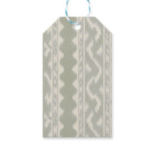 Kleinteiliges Soft Sage Ikat auf Creme