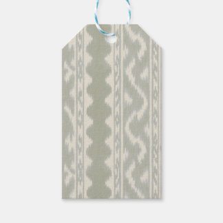 Kleinteiliges Soft Sage Ikat auf Creme Geschenkanhänger