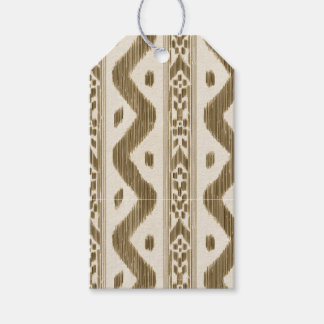 Kleinteiliges toskanisches Ikat auf Creme Geschenkanhänger