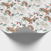 Kleintiere aus Aquarellwald Geschenkpapier (Ecke)