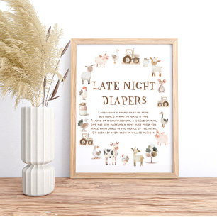 Kleintiere Baby Duschgel Späte Nachttaucher Poster