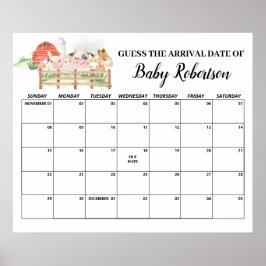 Kleintiere Baby-Showrate Terminkalender Poster