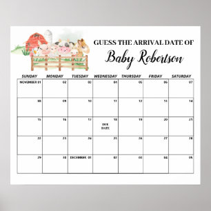 Kleintiere Baby-Showrate Terminkalender Poster