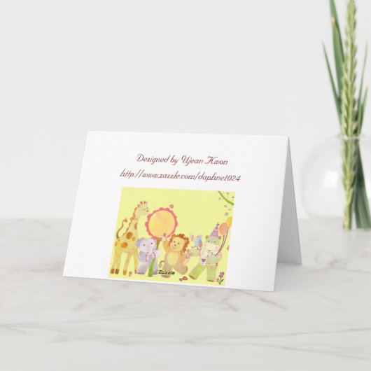 Kleintiere: Geburtskarte für Kinder Karte (Rückseite)