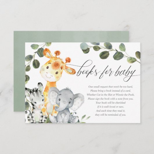 Kleintiere geschlechtsneutrale Safari-Bücher für K Begleitkarte (Vorne/Hinten)