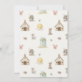 Kleintiere mit Kinderzimmer per Mail Kinderdusche Einladung (Rückseite)